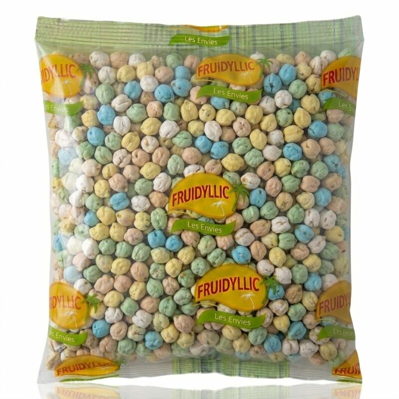 Pois chiches enrobés de sucres colorés