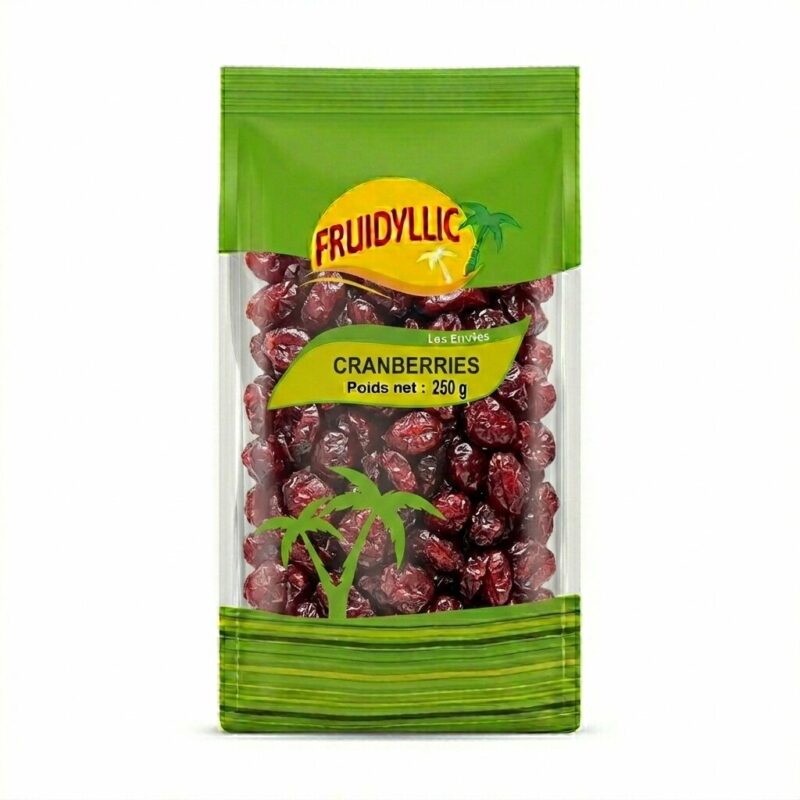 Cranberries entières séchées sucrées