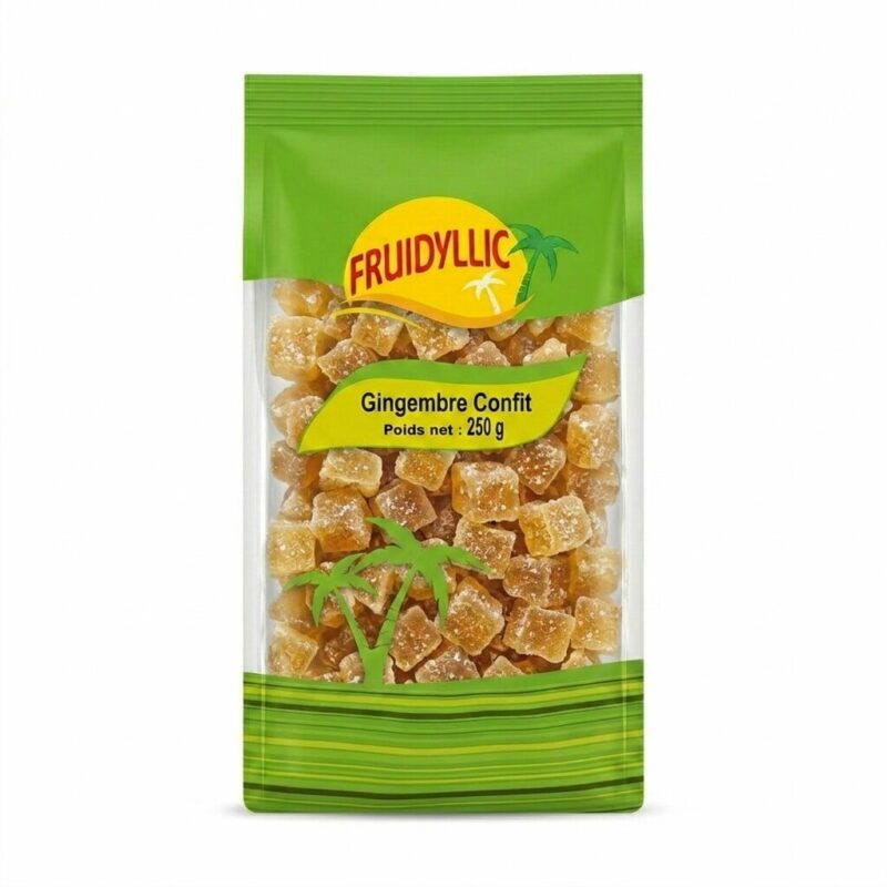 Morceaux de Gingembres déshydratés glacés sucrés