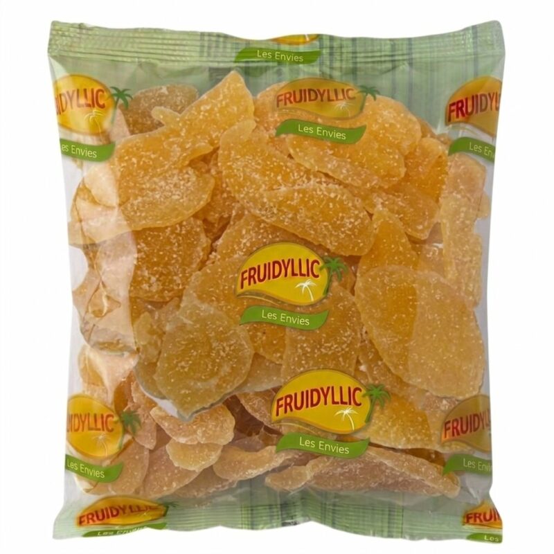 Lamelles de Gingembres déshydratées glacées sucrées