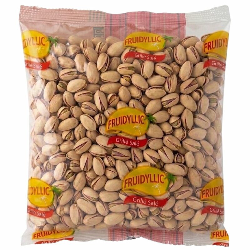 Pistaches coques grillées salées