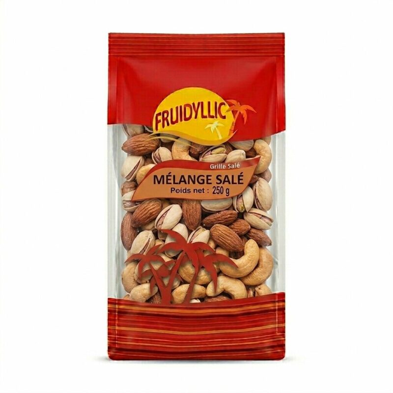 Mélange fruits à coque grillés salés