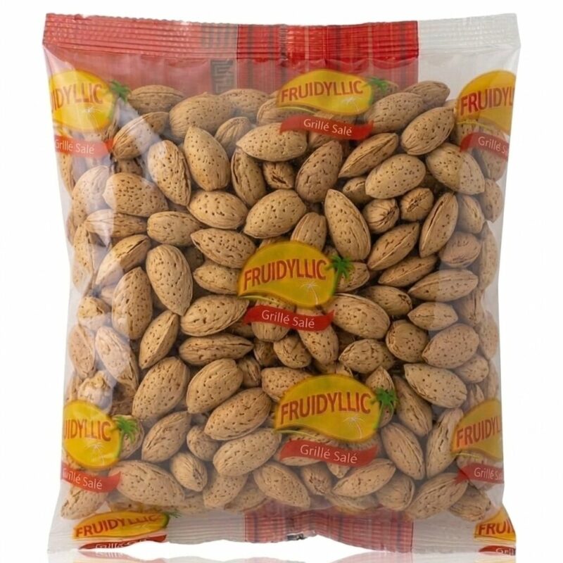 Amandes coque grillées salées