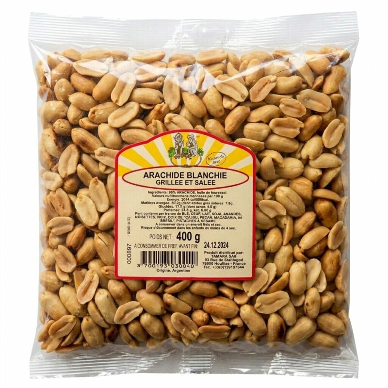 Arachides blanchies grillées salées