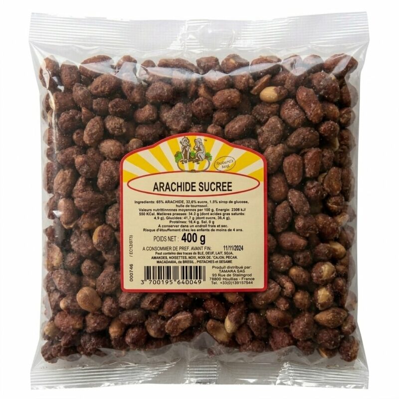 Arachides décortiquées sucrées